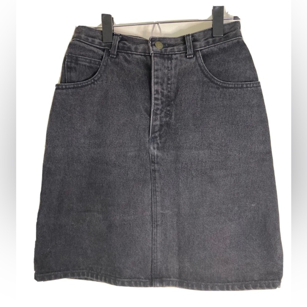 Guess vintage faded black denim pencil skirt Size 28